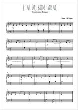 Téléchargez l'arrangement pour piano de la partition de comptine-en-passant-par-la-lorraine en PDF